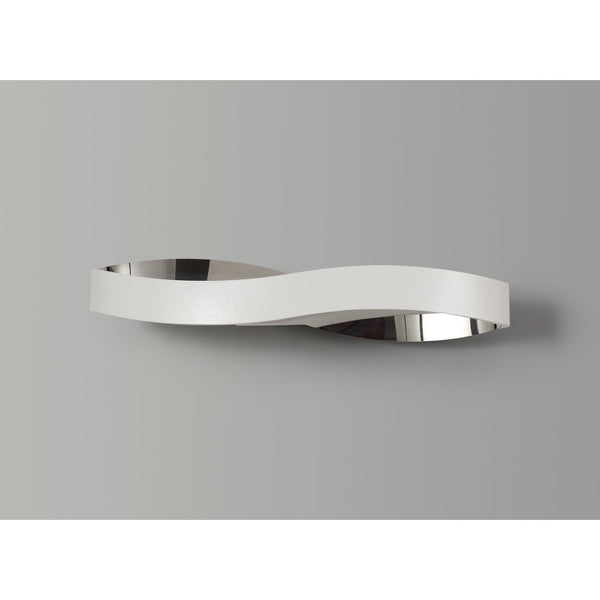 Clovelly Sand White and Polished Chrome LED Wall Light 6W 3000K 420lm