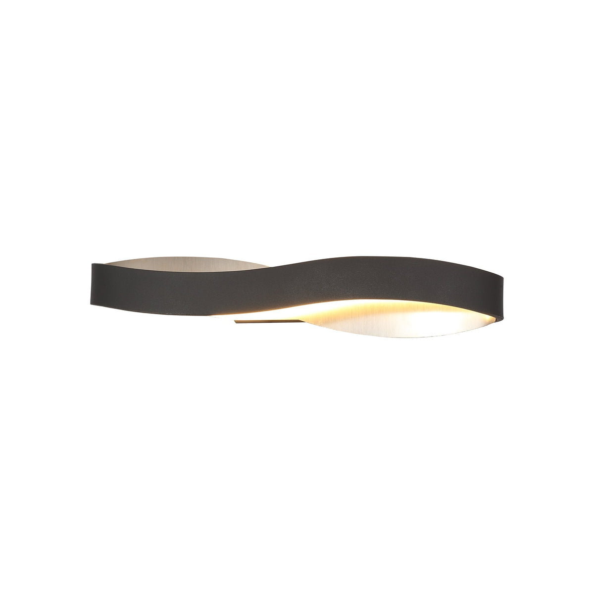 Clovelly Sand Anthracite and Satin Nickel LED Wall Light 6W 3000K 420lm