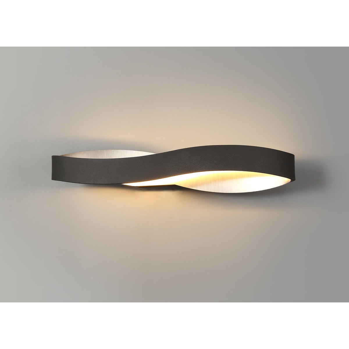 Clovelly Sand Anthracite and Satin Nickel LED Wall Light 6W 3000K 420lm