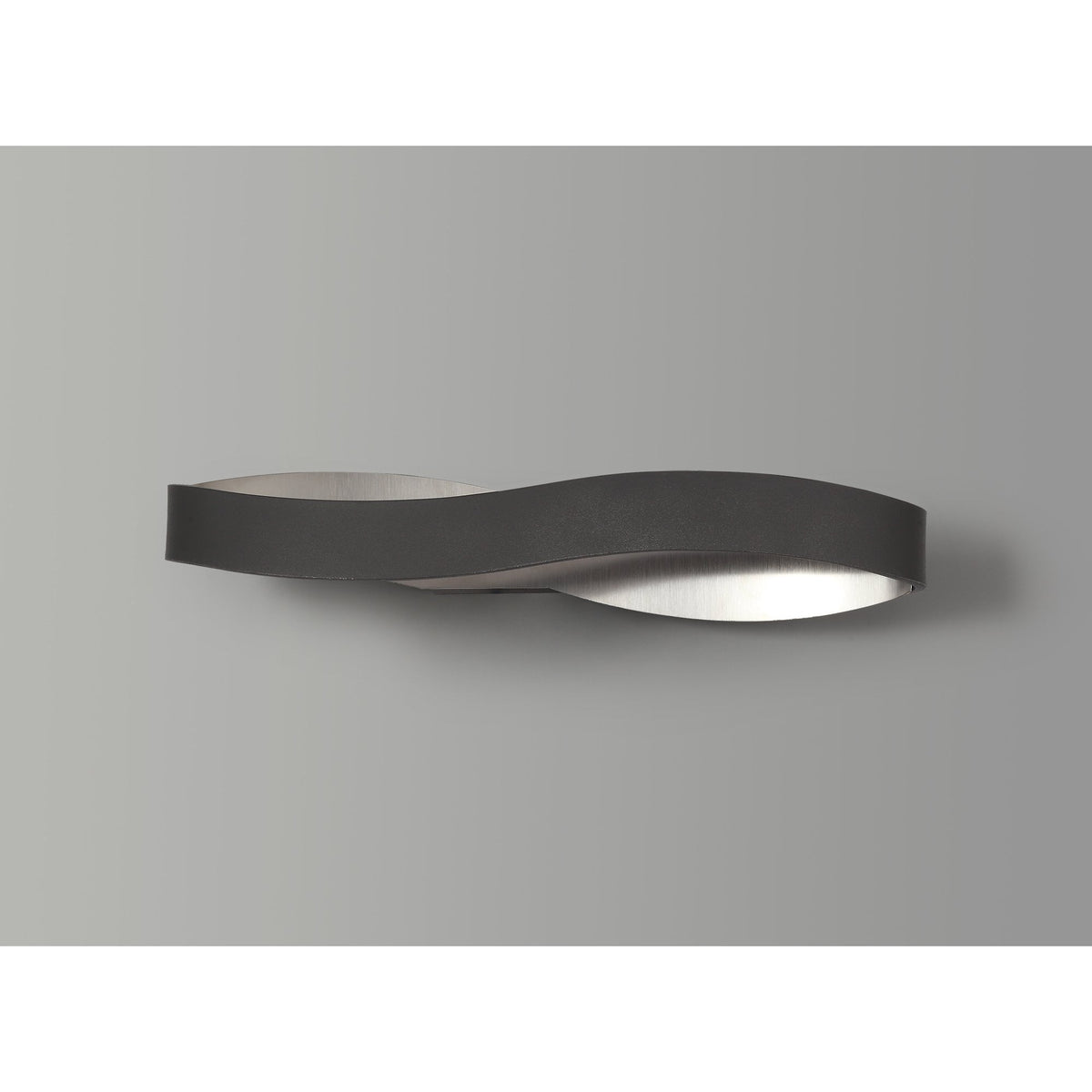 Clovelly Sand Anthracite and Satin Nickel LED Wall Light 6W 3000K 420lm