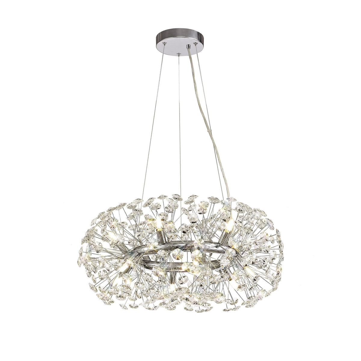 Bridestowe Pendant G9 12 Light in Polished Chrome & Clear Crystal