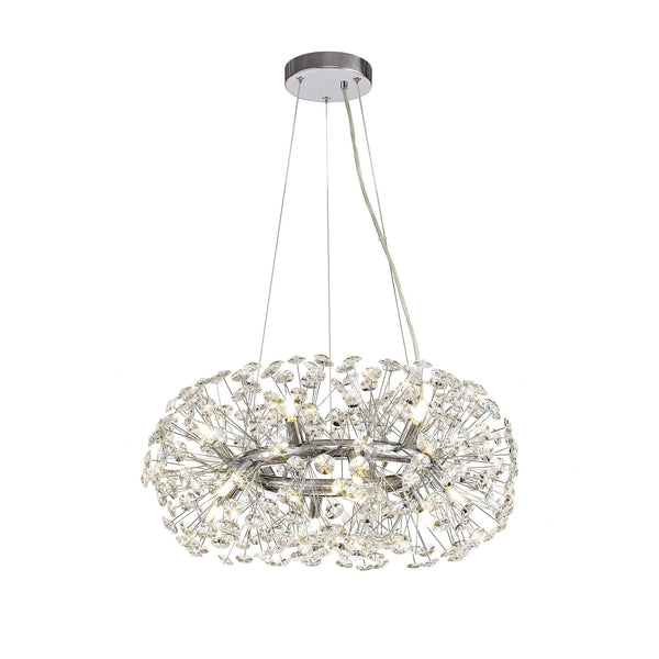 Bridestowe Pendant G9 12 Light in Polished Chrome & Clear Crystal