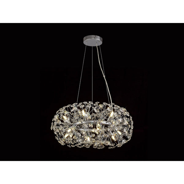 Bridestowe Pendant G9 12 Light in Polished Chrome & Clear Crystal