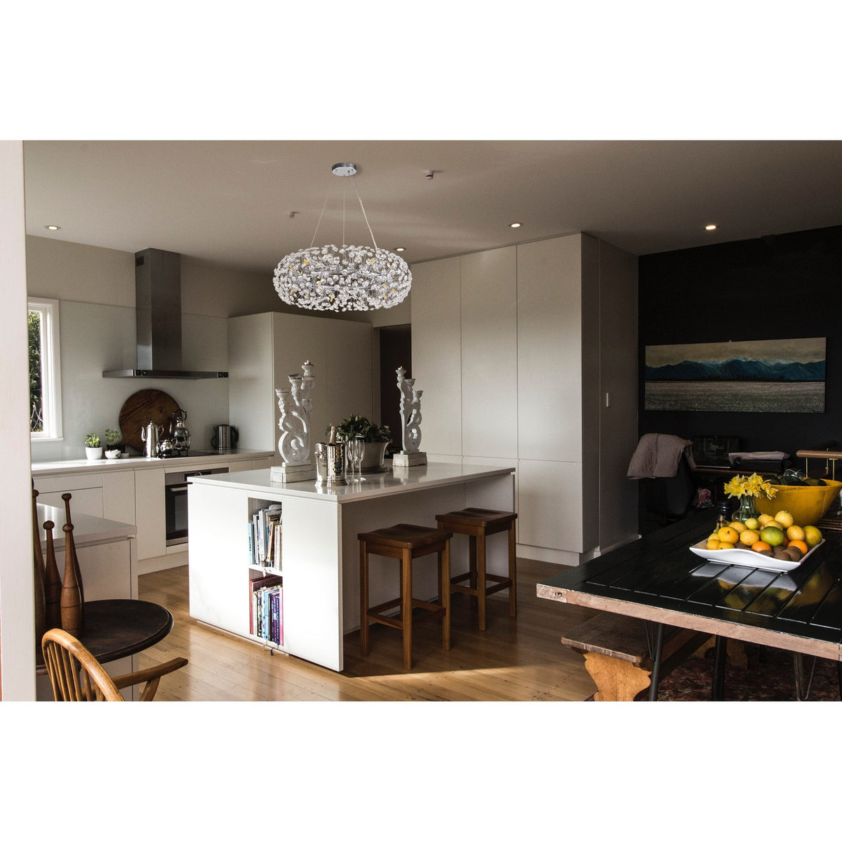 Bridestowe Pendant G9 12 Light in Polished Chrome & Clear Crystal