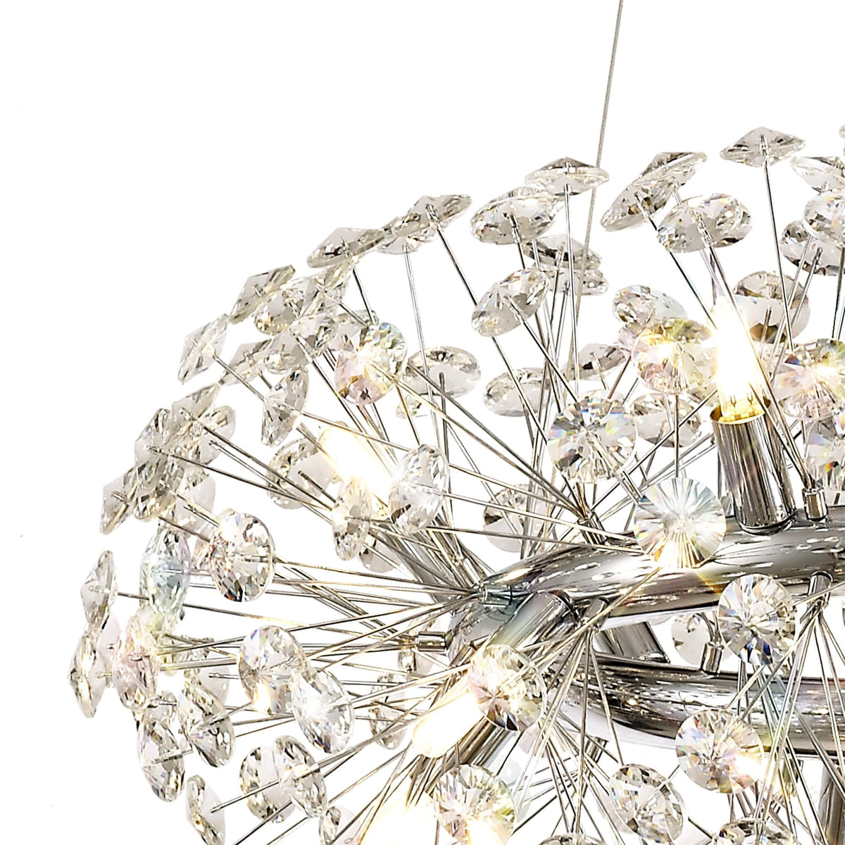 Bridestowe Pendant G9 12 Light in Polished Chrome & Clear Crystal