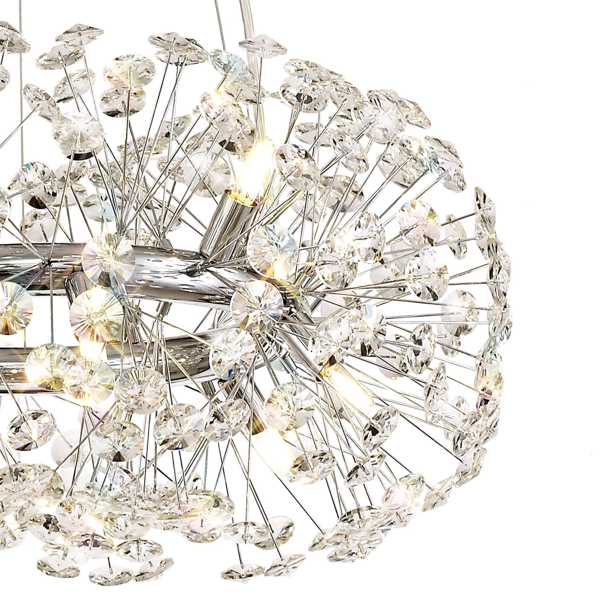 Bridestowe Pendant G9 12 Light in Polished Chrome & Clear Crystal