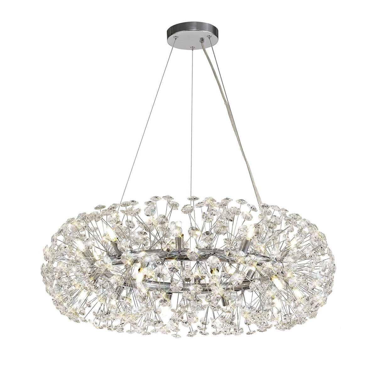 Bridestowe Pendant G9 20 Light in Polished Chrome & Clear Crystal