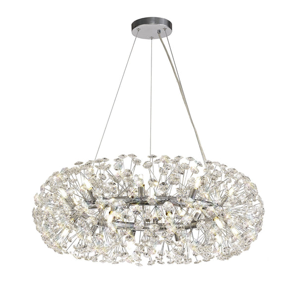 Bridestowe Pendant G9 20 Light in Polished Chrome & Clear Crystal