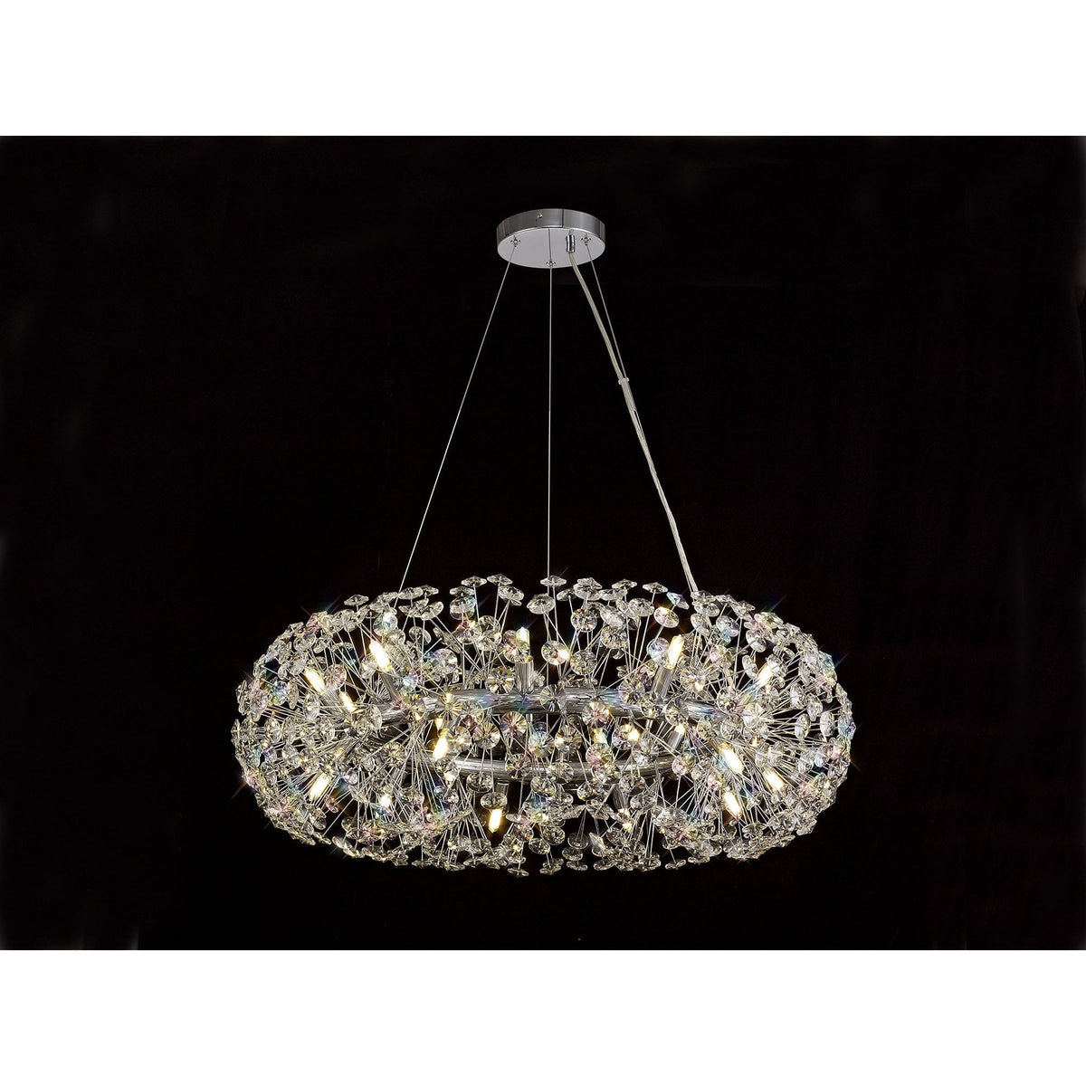 Bridestowe Pendant G9 20 Light in Polished Chrome & Clear Crystal