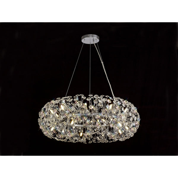 Bridestowe Pendant G9 20 Light in Polished Chrome & Clear Crystal