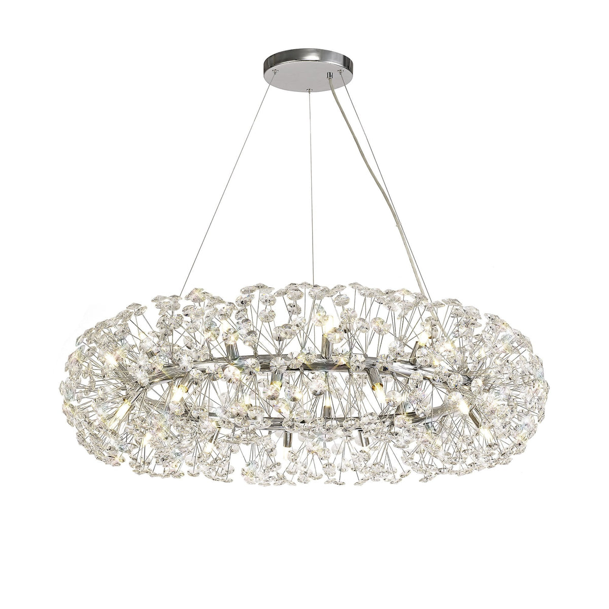 Bridestowe Pendant G9 26 Light in Polished Chrome & Clear Crystal