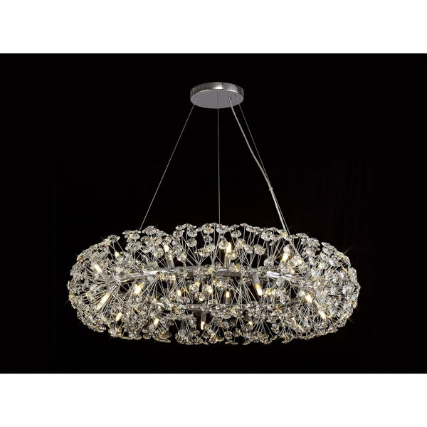 Bridestowe Pendant G9 26 Light in Polished Chrome & Clear Crystal