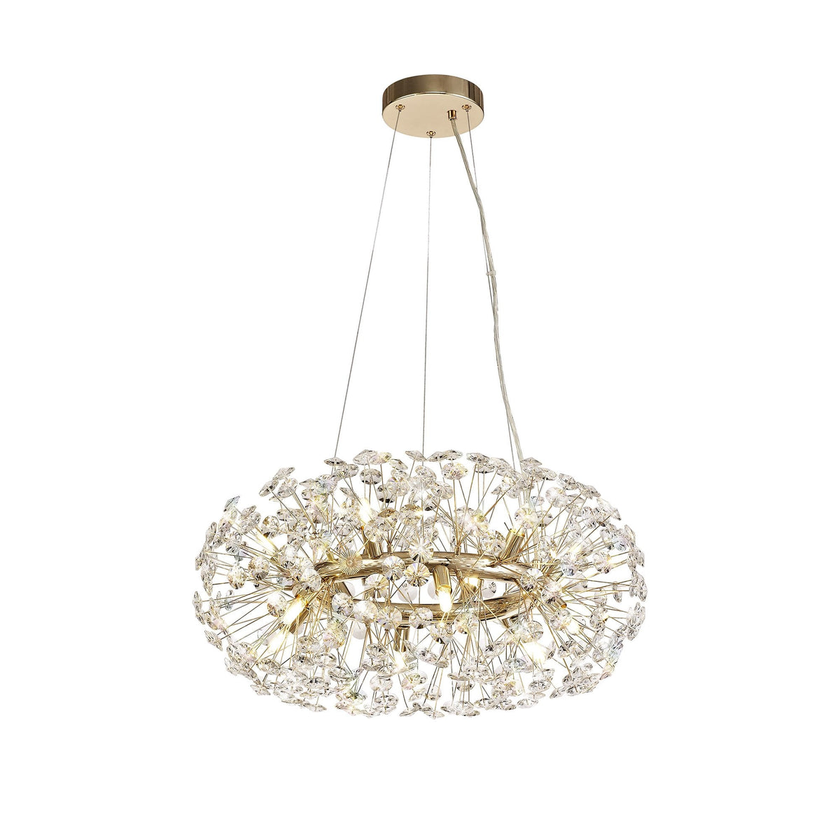 Bridestowe Pendant G9 12 Light in French Gold & Clear Crystal