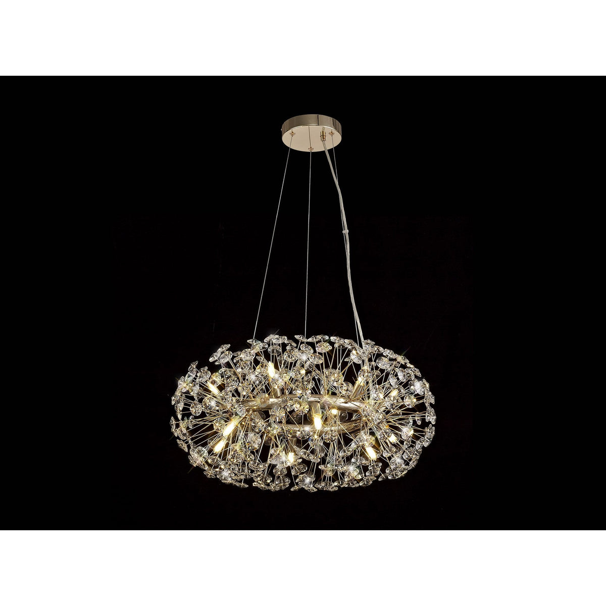 Bridestowe Pendant G9 12 Light in French Gold & Clear Crystal