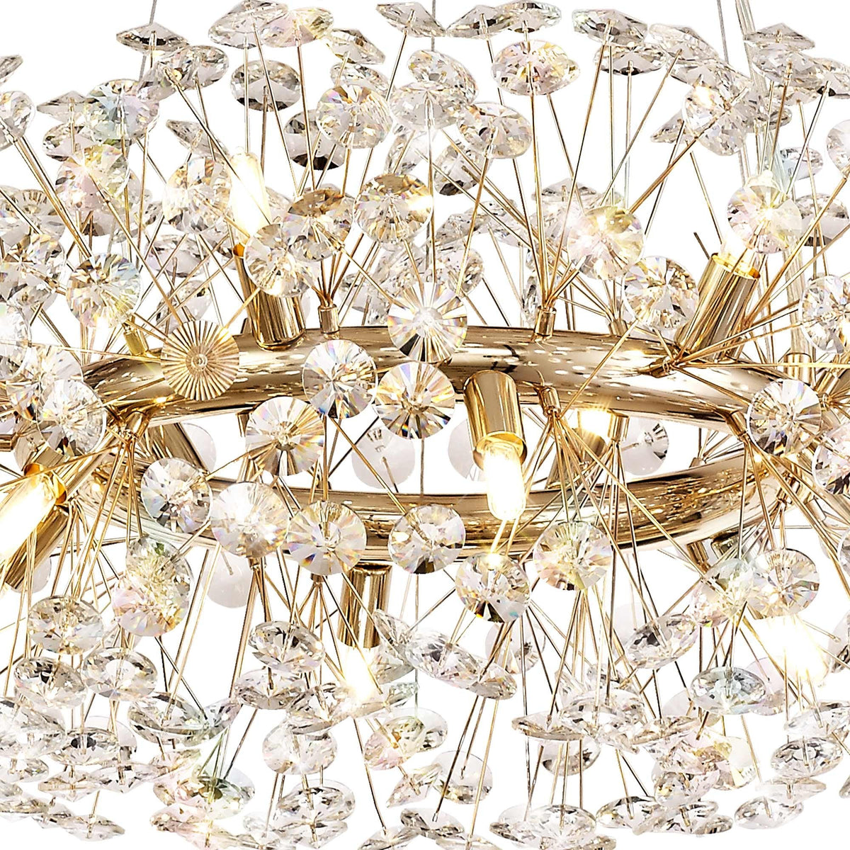 Bridestowe Pendant G9 12 Light in French Gold & Clear Crystal