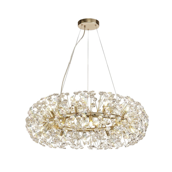 Bridestowe Pendant G9 20 Light in French Gold & Clear Crystal