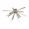 Frithelstock Semi-Flush Ceiling Light in Polished Chrome with Clear Glass