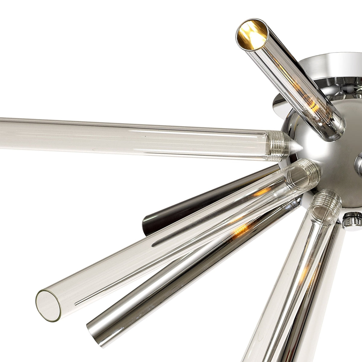 Frithelstock Semi-Flush Ceiling Light in Polished Chrome with Clear Glass