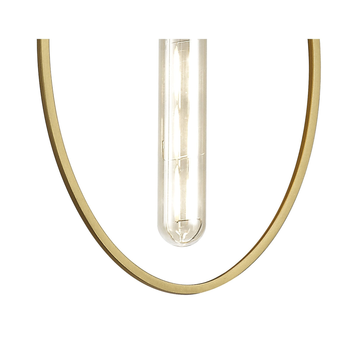 Hallsands Single Small Circle Pendant in Sand Gold and Matt Black