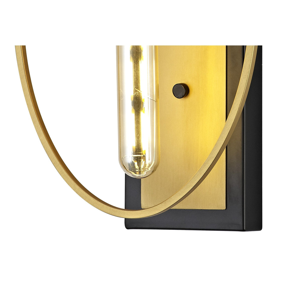 Hallsands Wall Light in Sand Gold and Matt Black