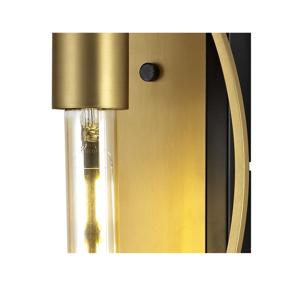 Hallsands Wall Light in Sand Gold and Matt Black