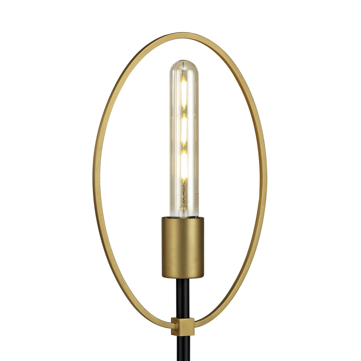 Hallsands Table Lamp in Sand Gold and Matt Black