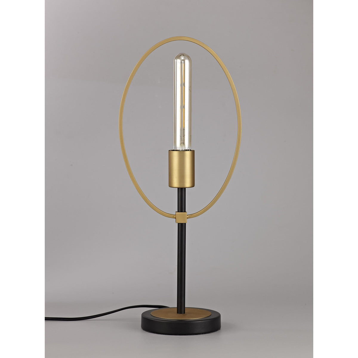 Hallsands Table Lamp in Sand Gold and Matt Black