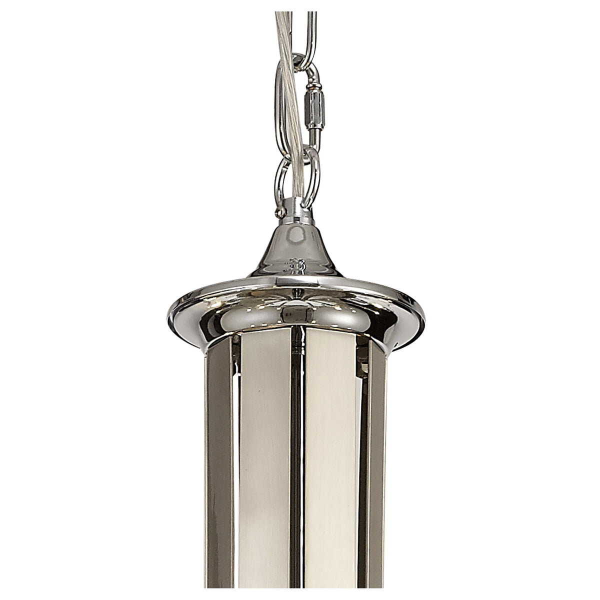 Kingskerswell E14 12 Light Polished Chrome & Satin Nickel Pendant with Clear Crystal