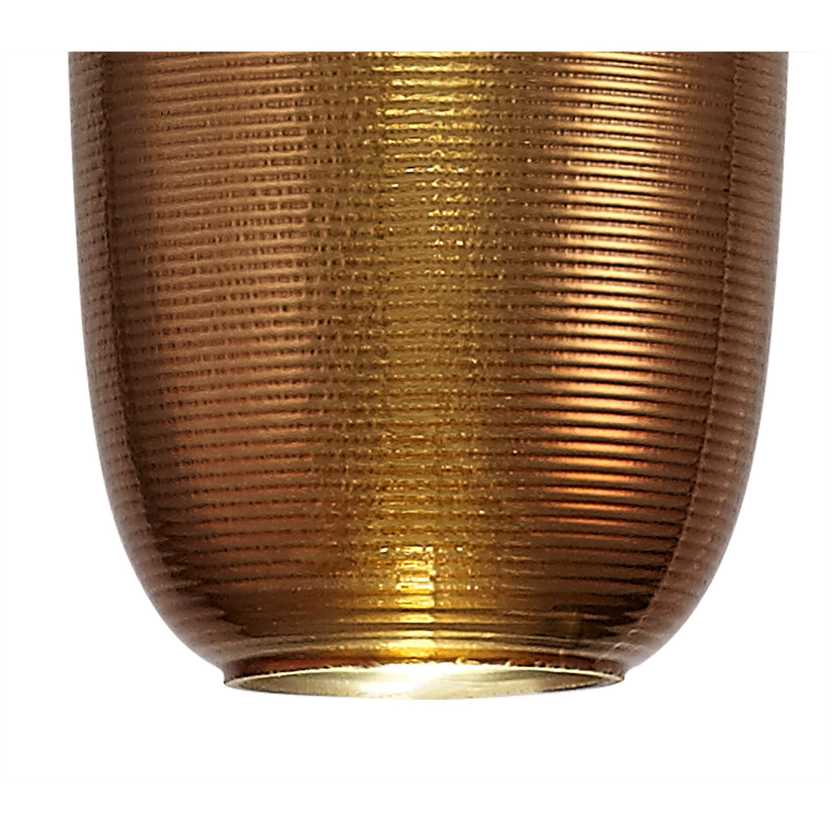 Bigbury 8W LED Chrome Pendant with Copper Glass