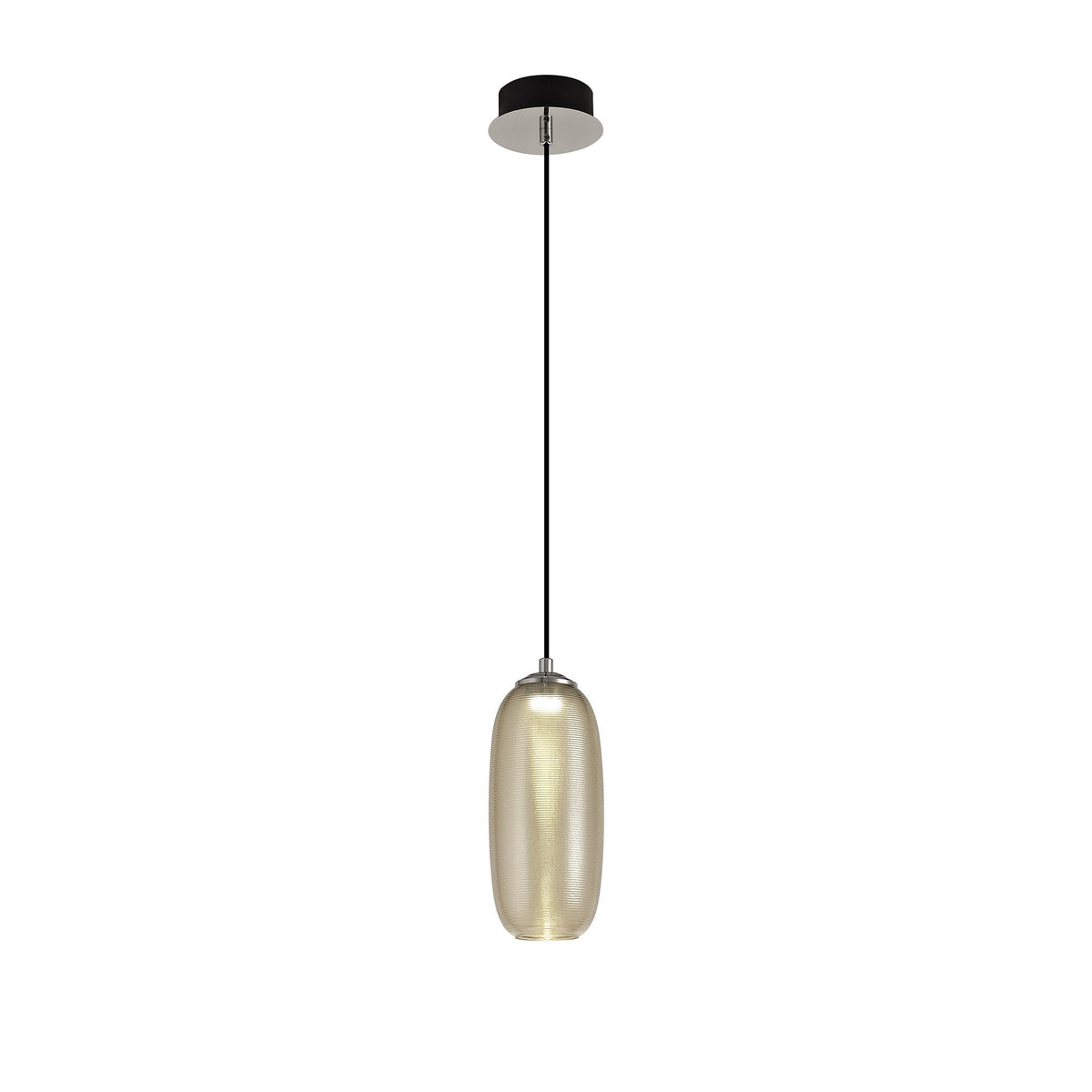 Bigbury 8W LED Chrome Pendant with Champagne Glass