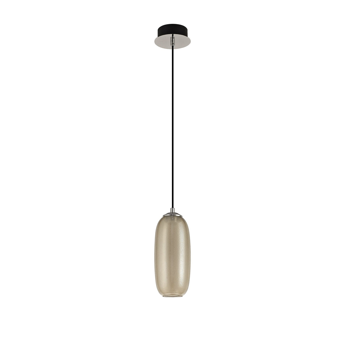 Bigbury 8W LED Chrome Pendant with Champagne Glass