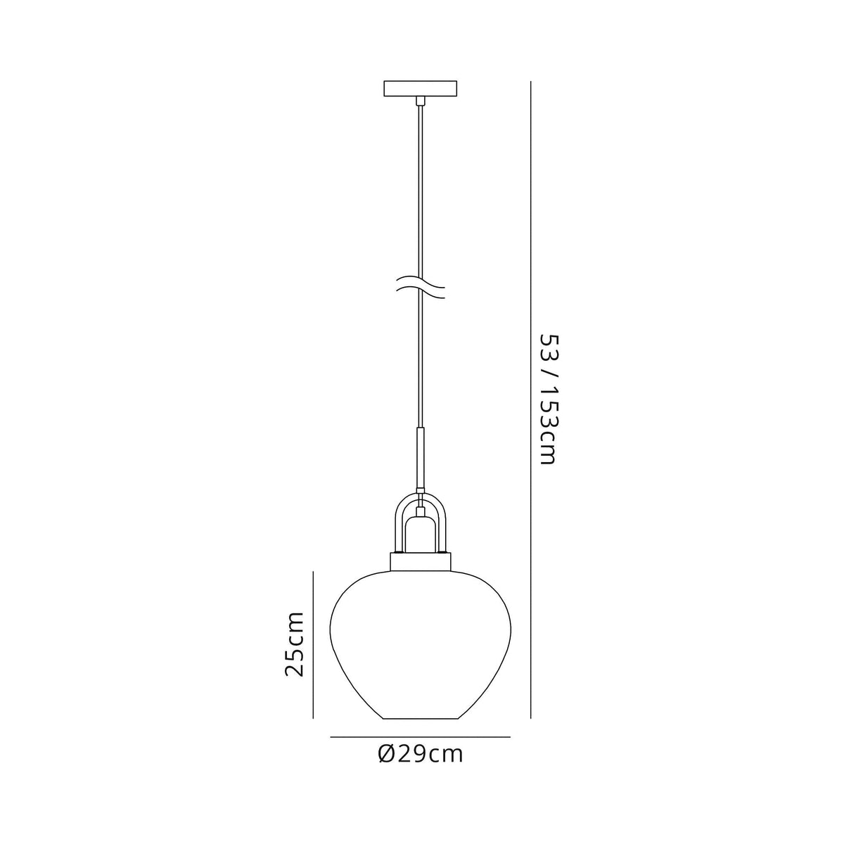 Aish Pendant Polished Chrome with Ombré Smoked & Clear Glass Shade