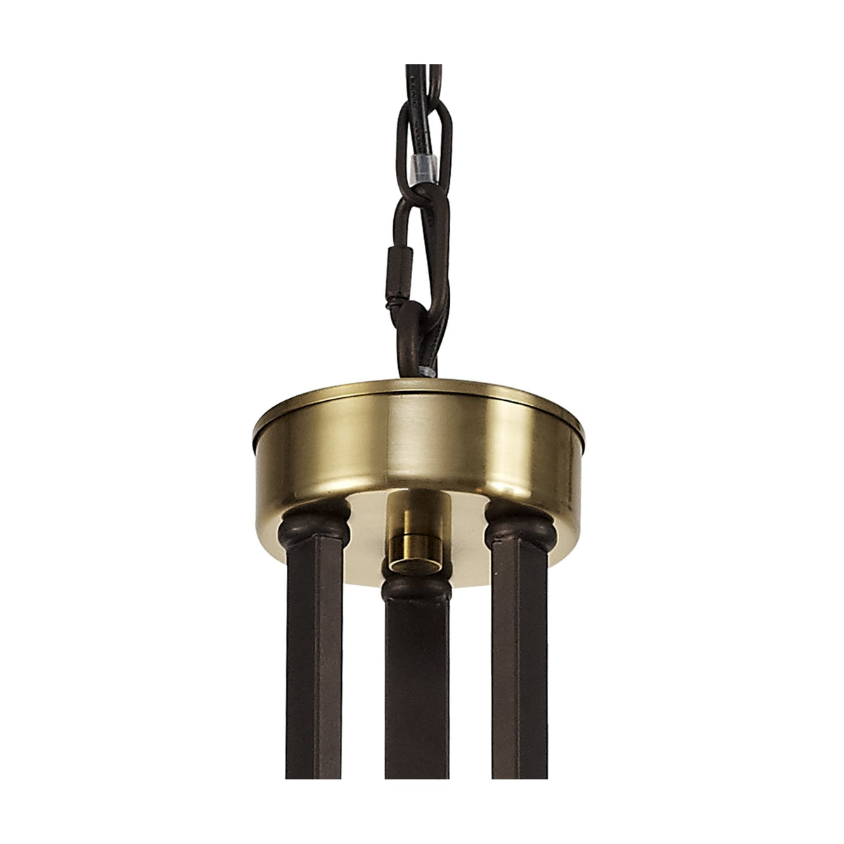 Moorhaven Oxidised Bronze 3 Light Pendant With Clear Glass Shades