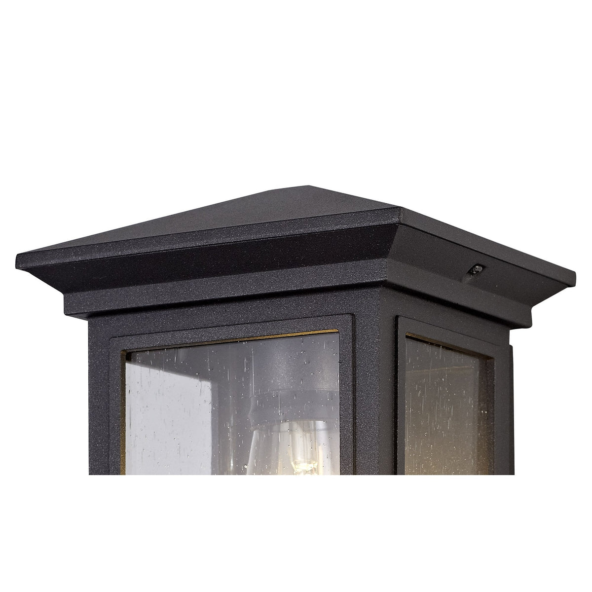 Kilmington IP54 Flush Light in Anthracite with Clear Seeded Glass