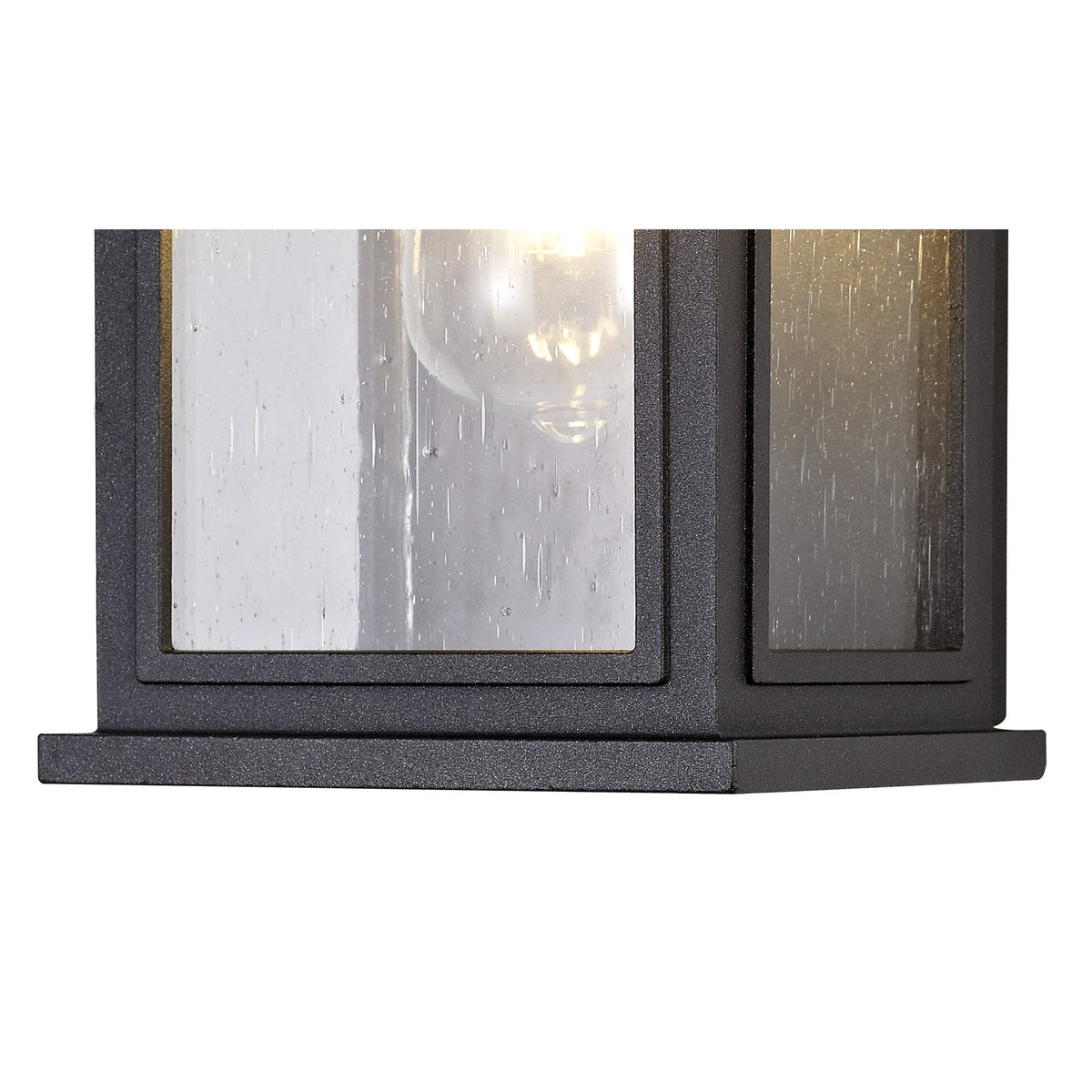 Kilmington IP54 Flush Light in Anthracite with Clear Seeded Glass