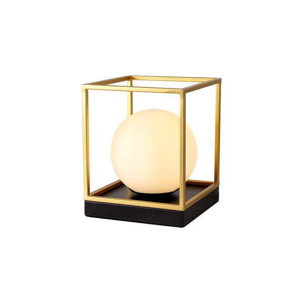 Holcombe Table Lamp in Matt Black & Painted Gold