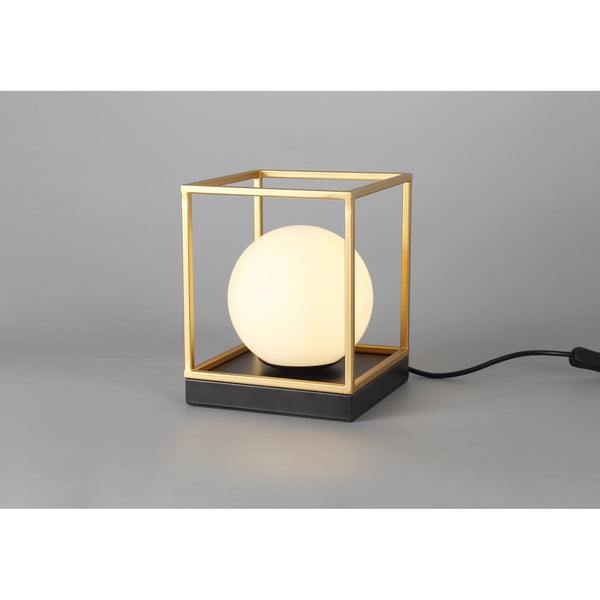 Holcombe Table Lamp in Matt Black & Painted Gold