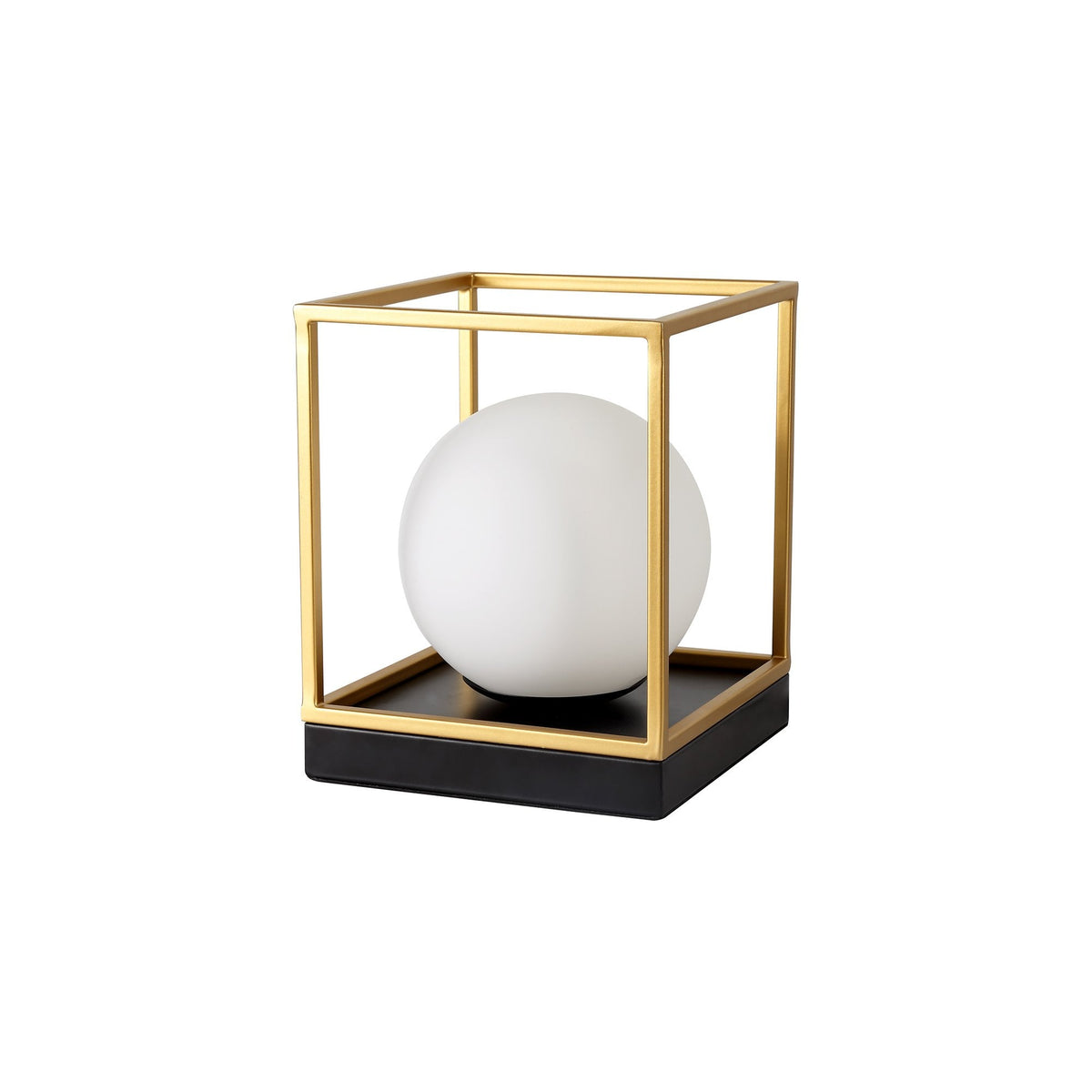Holcombe Table Lamp in Matt Black & Painted Gold