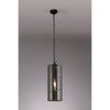 Leigham Matt Black Pendant with Smoked Glass Shade