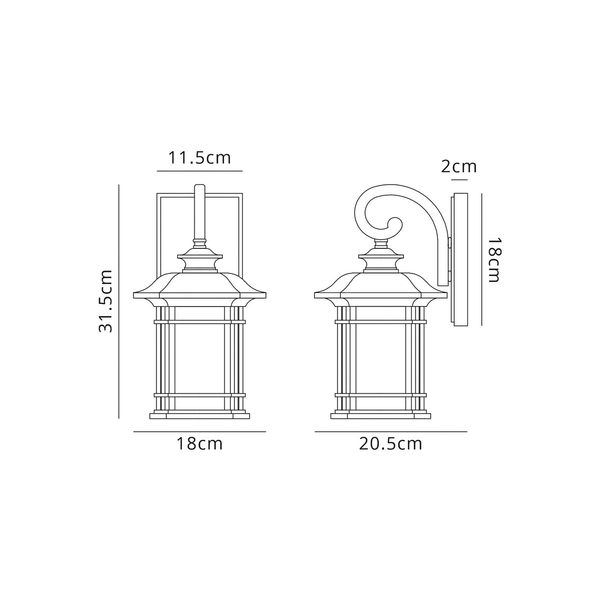 Bittadon Small Wall Lamp in Brushed Black and Gold with Seeded Glass