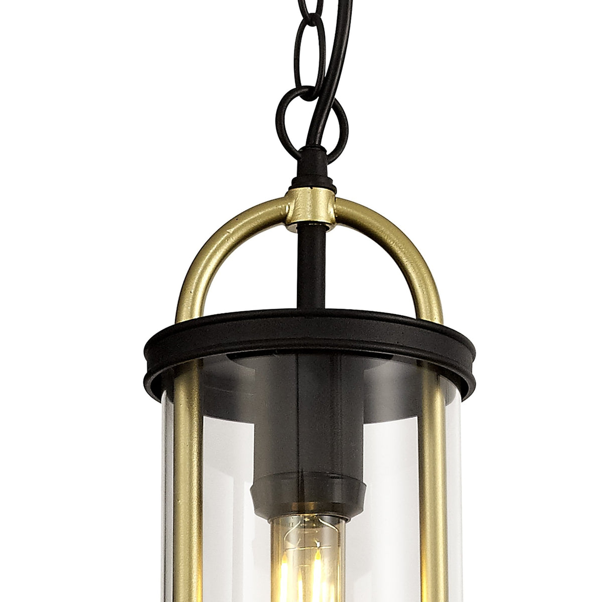 Georgeham Exterior IP54 Pendant in Black & Gold