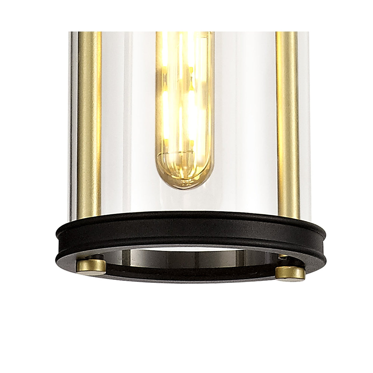 Georgeham Exterior IP54 Pendant in Black & Gold