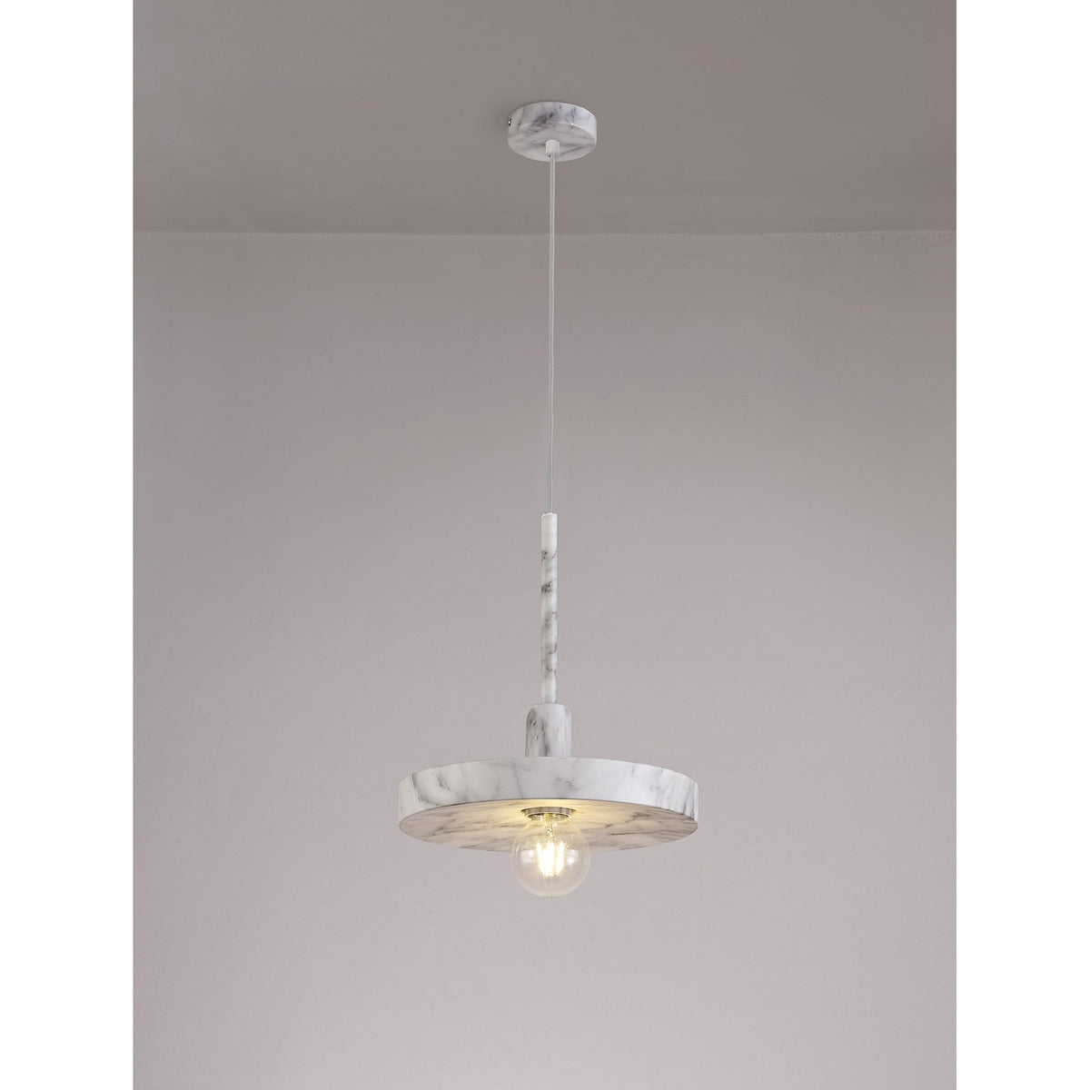 Loxbeare E27 Marble Effect Pendant