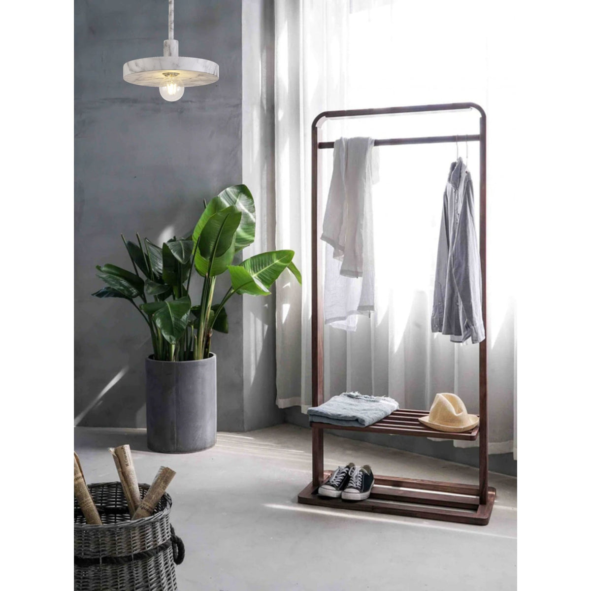 Loxbeare E27 Marble Effect Pendant