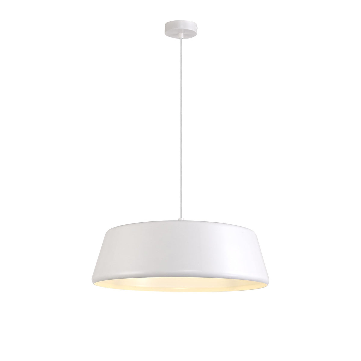 Kingsbridge Large E27 Gloss White Pendant