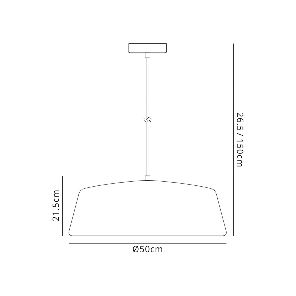 Kingsbridge Large E27 Gloss White Pendant