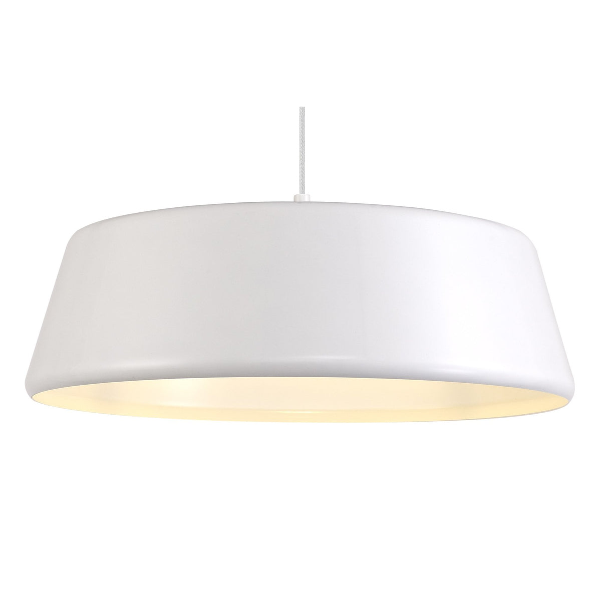 Kingsbridge Large E27 Gloss White Pendant