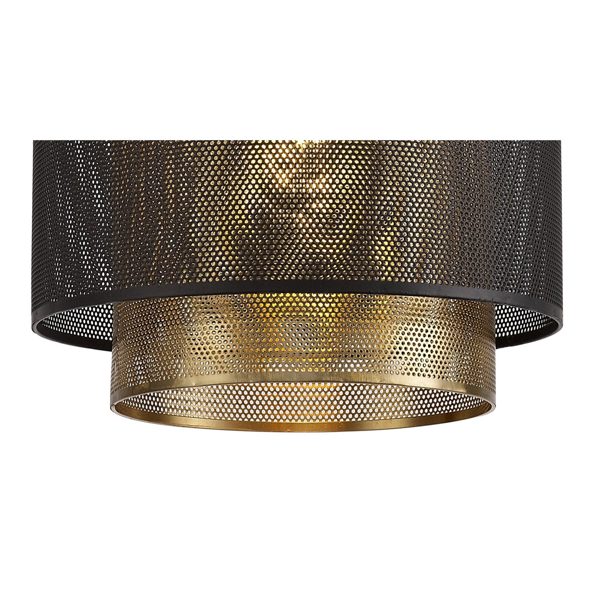 Luffincott Single Large Ceiling Pendant in Black & Gold
