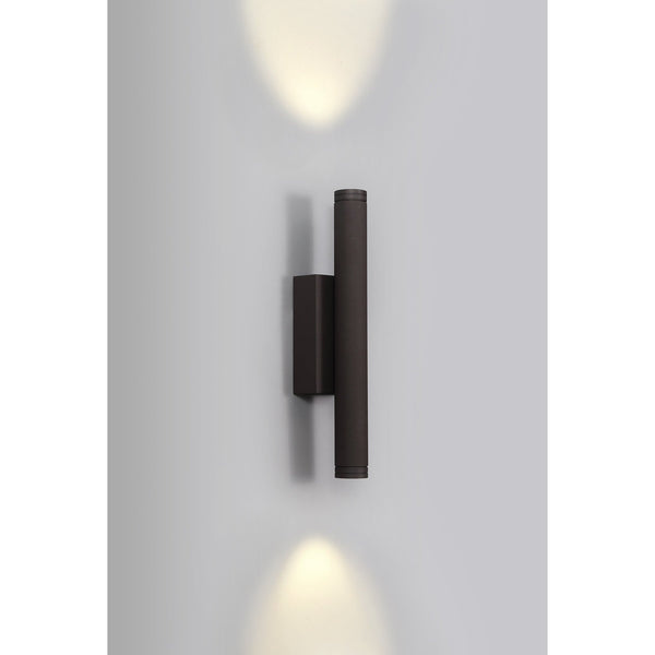 Pilton Dark Grey IP54 LED Wall light 6W 3000K 300lm