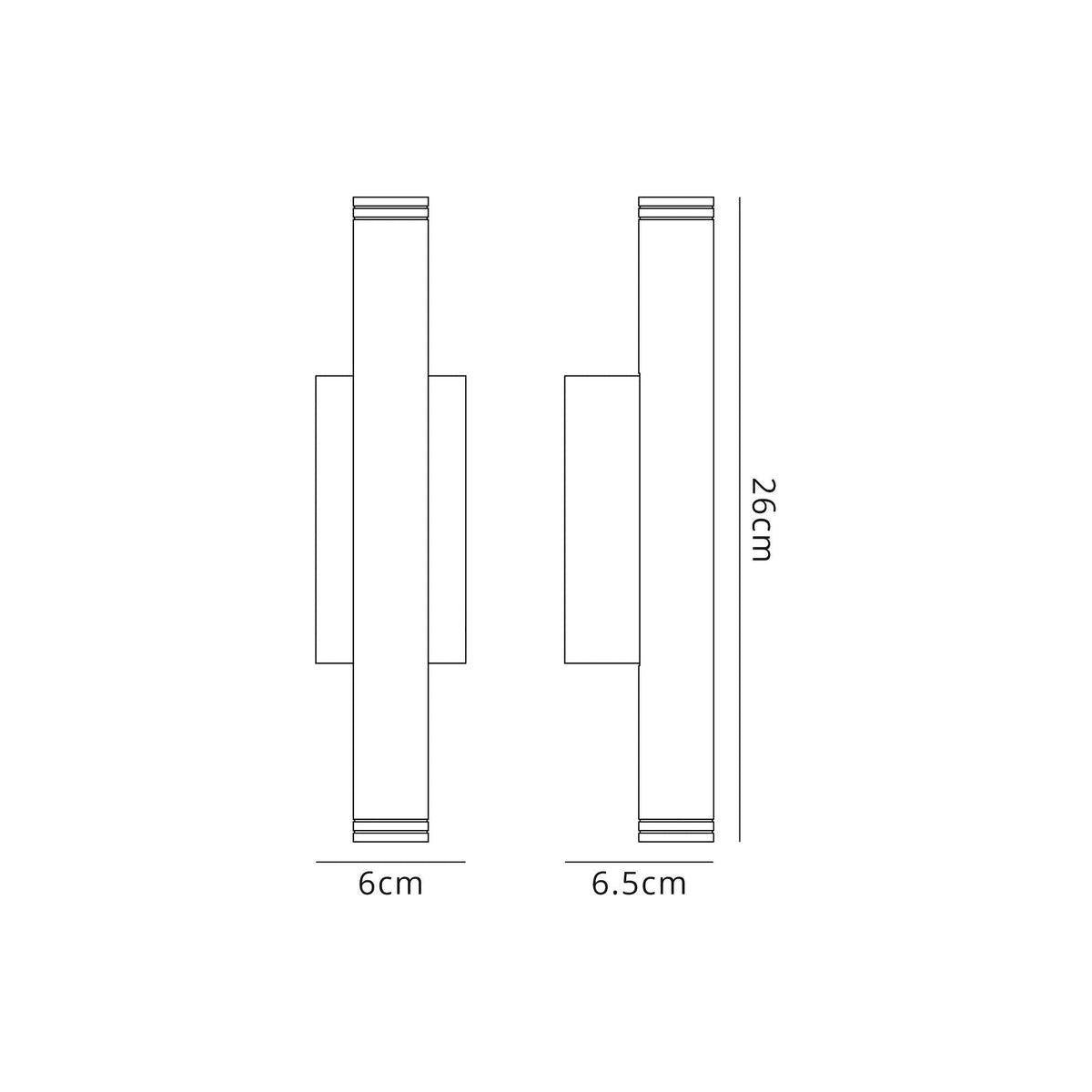 Pilton Dark Grey IP54 LED Wall light 6W 3000K 300lm